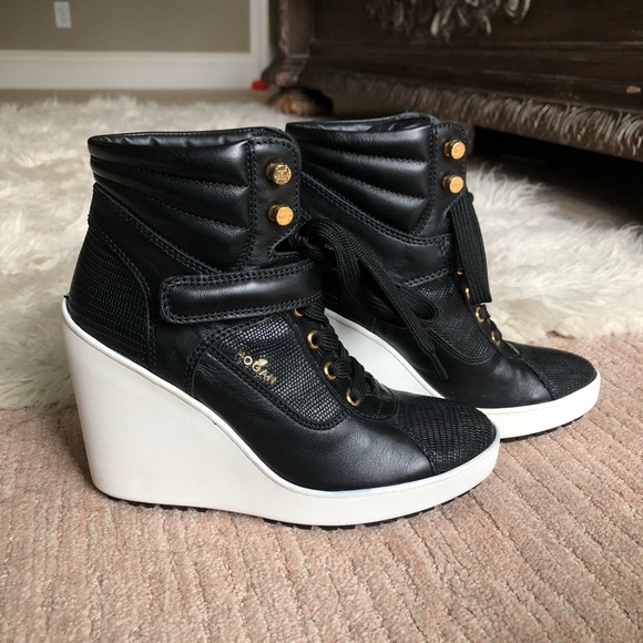 hogan wedge sneakers